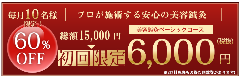 初回限定美容鍼灸